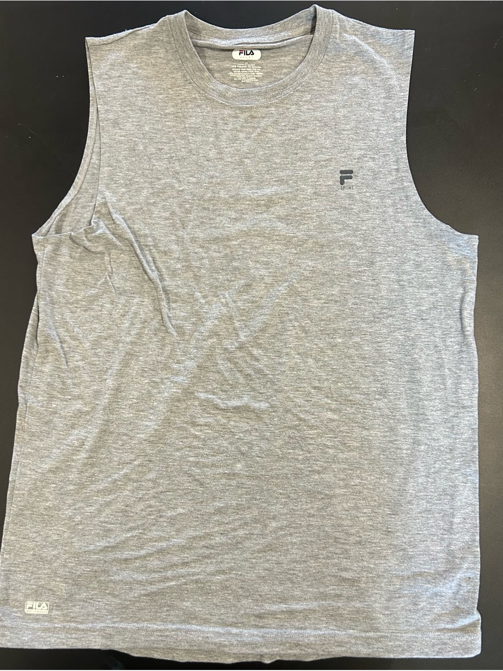 FILA Men's Gray Sleeveless Training Tank